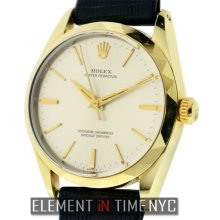 Rolex Oyster Perpetual 14k Yellow Gold Shell 34mm Silver Dial