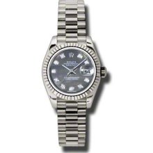 Rolex President White Gold 179179 DKMDP WOMEN'S WATCH