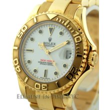 Rolex Yacht-Master MidSize 18k Yellow Gold White Dial