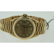 Rolex Yellow Gold President Ladies Watch