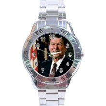 Ronald Reagan Stainless Steel Analogue Watch Republican