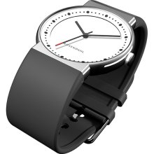 Rosendahl Men's Watch Iv 43251 With White Dial Stainless Steel Case And A Black Polyurathane Strap