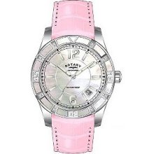 Rotary Ladies' Mother Of Pearl Pink Dial Watch RrpÂ£79.99