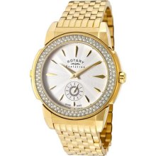 Rotary Women's 'Evolution TZ2' Goldtone Stainless Steel Watch ...