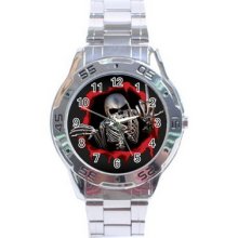 Rude Skull Stainless Steel Analogue Menâ€™s Watch For Gift