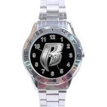 Ruff Ryders Logo Rap Hip Hop Stainless Steel Analogue Menâ€™s Watch