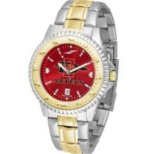 San Diego State Aztecs Men's Stainless Steel and Gold Tone Watch