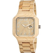 Seed Unisex Testa Analog Wood Watch - Beige Bracelet - Beige Dial - SEDSESO01