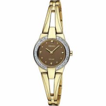 Seiko Ladies Two Tone Brown Dial with Swarovski Crystals Watch