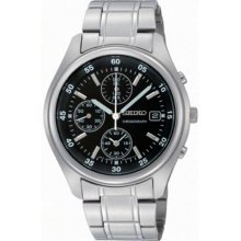 Seiko Men Sports Chronograph Watch Black Sndb11p1