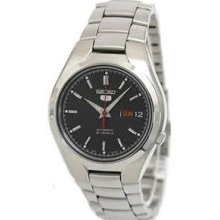 Seiko Men's Snk607 Automatic Black Dial Stainless Steel Watch