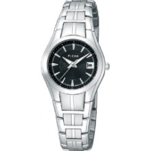 Seiko/ Pulsar Women's Black Dial Dress Watch w/ Silver Bracelet Promotional