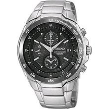 Seiko SND703 Chronograph Black Carbon Dial (Men's) ...