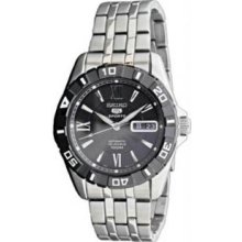 Seiko Snzh83 Mens Seiko 5 Automatic Black Dial Bezel Watch