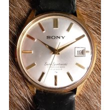 Seiko Sportsmatic Calendar 820 Sony Goldplated Automatic 17j Super Rare Watch