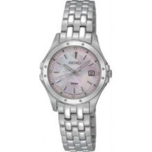 Seiko SXDC95 Womens Stainless Steel Le Grand Sport Pink Mother Of Pearl Dial