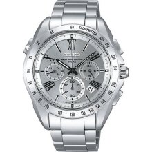 Seiko Watch Brightz Brights Chronograph Solar Radio Silver Saga065 Men