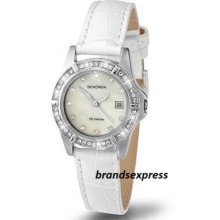 Sekonda Ladies Twilight White Leather Strap Watch 4347