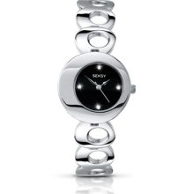 Seksy Twilight By Sekonda Black Dial Stainless Steel Bracelet Women Watch 4800