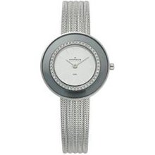 Shiny Silver with Crystals Watch