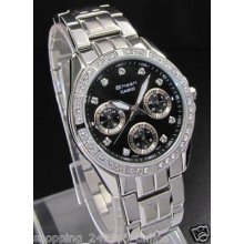 Shn 3013 Rhinestones Bezel Retro Dial Watch Sheen Edifice Pair By Casio F1 Gp Tt