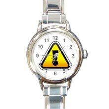 Signs Vol 1 16 Starter Italian Charm Links Round Watch 01