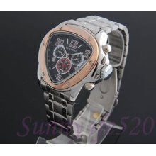 Silver Stainless Steel Day Date Golden Men Women Self Wind Auto Mechanical Watch