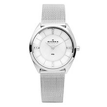 Skagen 3-Hand with Glitz Steel Mesh Women's watch #631SSS