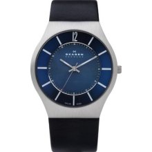 Skagen 833xlsln Leather Mens Watch Low Price Guarantee + Free Knife