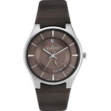 Skagen Denmark Brown Leather Band Watch - 989xlsld