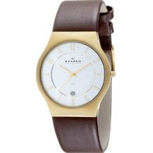 Skagen Men's 233Xxlgl Brown Leather Watch