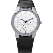 Skagen White And Black Multifunction Mens Watch 856XLSLC ...