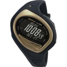 Soma Unisex Running 300 Plastic Watch - Black Rubber Strap - Black Dial - SOMDWJ00-0004