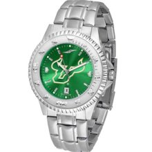 South Florida Bulls USF Mens Steel Anochrome Watch