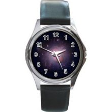 Space Ver 1 Unisex Silver-Tone Round Metal Watch 49