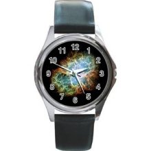 Space Ver 1 Unisex Silver-Tone Round Metal Watch 22