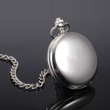 Stainless Steel Mirror Cover 12/24 H Mens Best Gift Pocket Watch