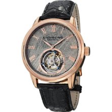 Stuhrling 536 3345x2 Mechanical Tourbillon Meteorite Le Toubillion Mens Watch