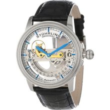 Stuhrling Original Men's 213a.331x13 Bridge Automatic Skeleton Silver Tone Watch