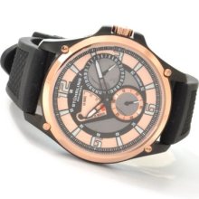 Stuhrling Original Men's Atlas Automatic Power Reserve Rubber Strap Watch