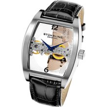 Stuhrling Original Men's Millennia Mechanical Bridge Skeleton Watch 303 33152