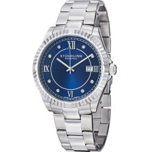 Stuhrling Original Watches Men's Blue Dial Stainless Steel Stainless