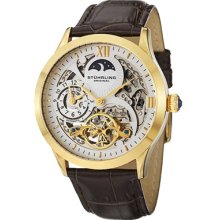 Stuhrling Original Watches Men's Automatic Silvertone Skeleton Dial Br