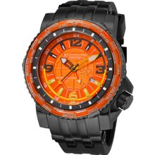 Stuhrling Original Watches Stuhrling Prestige Men's Orange Dial Black