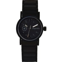 Superdry Ladies Black Dial Black Bracelet Watch