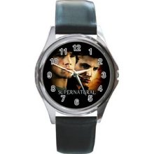 Supernatural Unisex Silver-Tone Round Metal Watch 07