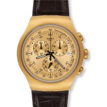 Swatch Golden Hide Gold Mens Watch YOG402