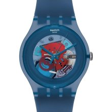 Swatch Men's Originals SUON102 Blue Plastic Swiss Quartz Watch with Blue Dial