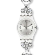 Swatch Women's Originals LK321G Silver Stainless-Steel Quartz Watch with Silver Dial