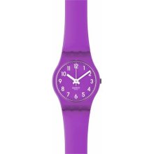 Swatch Women's Originals LV115 Purple Rubber Quartz Watch with Purple Dial